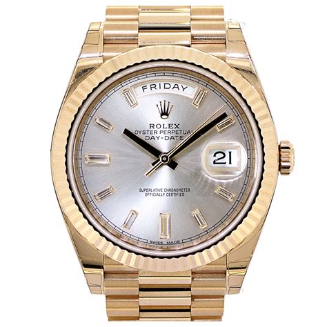 gold rolex with diamonds|Rolex day date 40 228235.